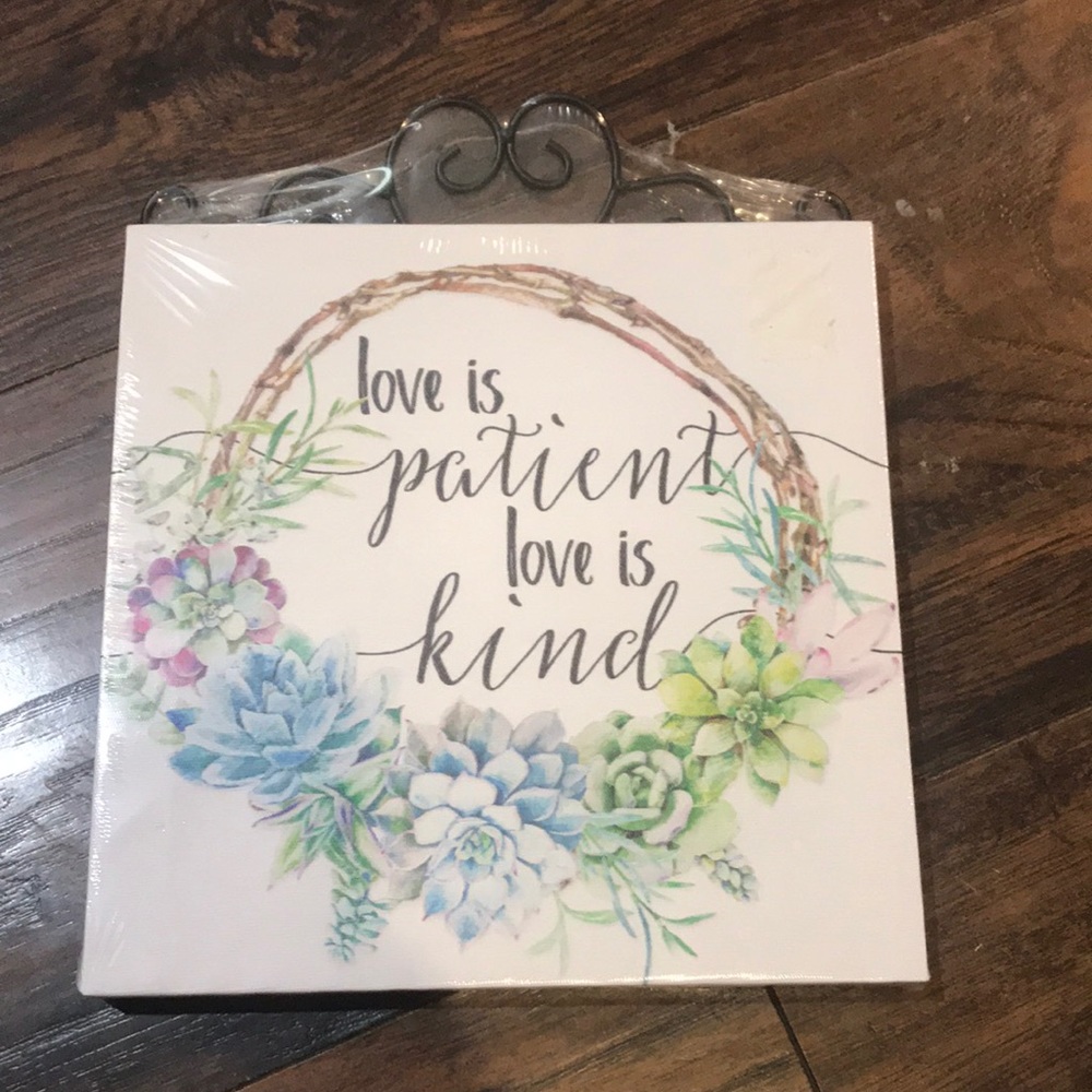 Love is patient canvas